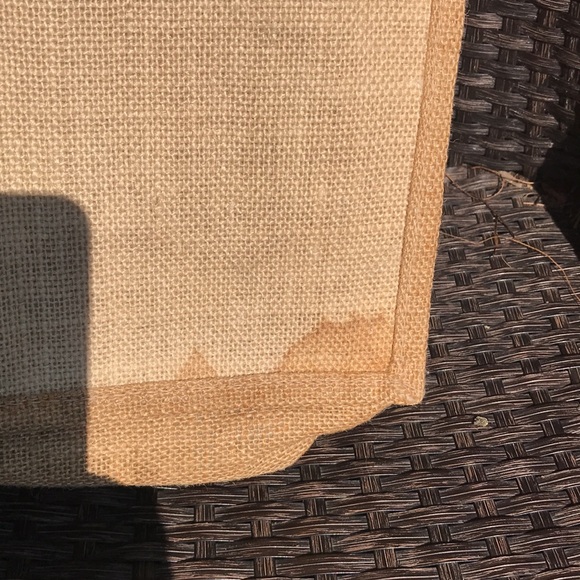 Wooden handle Market or bottle jute tote. Rare find! see photos/video.🌽🍾🍇🍎 - Picture 9 of 9